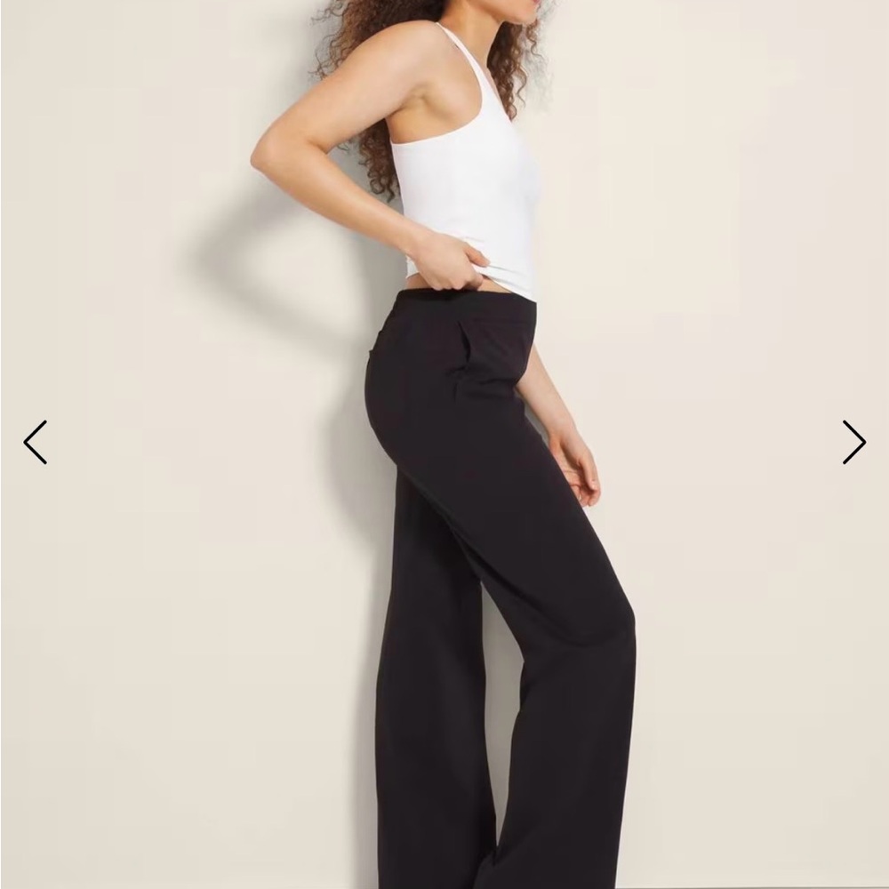 Soma Black Wide-Leg High-Rise Trousers